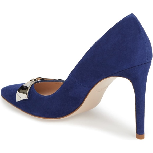 STUART WEITZMAN Stanton 90 Pump, Sapphire Suede - Picture 2 of 8
